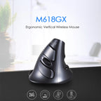 DELUX M618GX Wireless Ergonomic Vertical Mouse 1600DPI Optical Mouse, M618GX