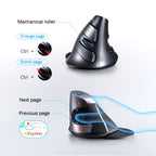DELUX M618GX Wireless Ergonomic Vertical Mouse 1600DPI Optical Mouse, M618GX