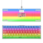 HXSJ V700T 61-key Wired Membrane RGB Backlit Mechanical Keyboard, V700T