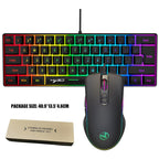 HXSJ V700B+A867 Wired RGB Backlit Keyboard and Mouse Set, V700B+A867