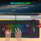 HXSJ V700B+A867 Wired RGB Backlit Keyboard and Mouse Set, V700B+A867