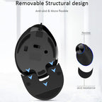 DELUX M618 Plus Wired Blue Version Optical Mouse Ergonomic Vertical Mouse 1600DPI, 1600DPI Wired