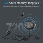 Dier DK12 800m Helmet Wireless Bluetooth Headset 5.0 Waterproof Double Motorcycle Call Headset With Intercom Function, DK12