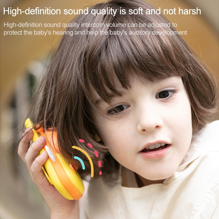 adj-847 Cartoon Bee-shaped Children Walkie-talkie Wireless 3km Call Outdoor Parent-child Interactive Toy with Flashlight & Anti-lost Lanyard