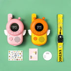 adj-847 Cartoon Bee-shaped Children Walkie-talkie Wireless 3km Call Outdoor Parent-child Interactive Toy with Flashlight & Anti-lost Lanyard