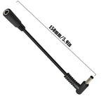 4.5 x 3.0mm Elbow Male to Female Adapter 15cm DC Power Extension Cable for HP, 4.5 x 3.0mm
