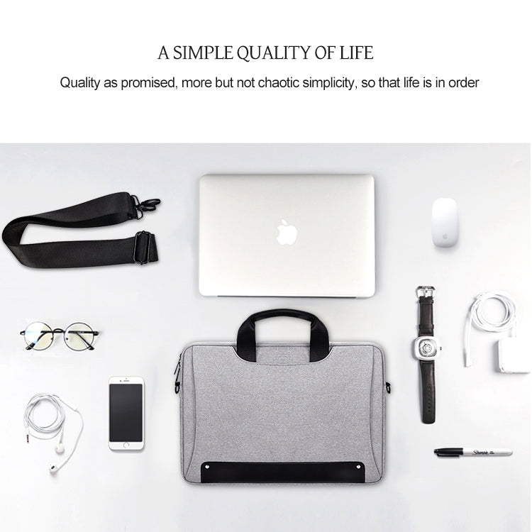 DJ08 Oxford Cloth Waterproof Wear-resistant Laptop Bag for 13.3 inch Laptops, with Concealed Handle & Luggage Tie Rod & Adjustable Shoulder Strap, 13.3 inch