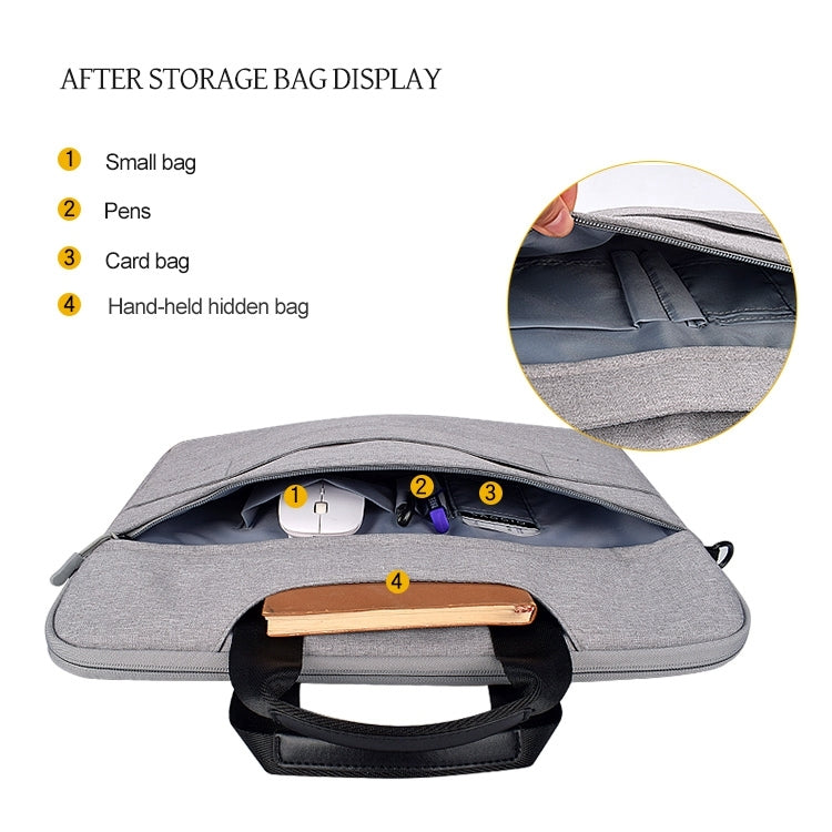 DJ08 Oxford Cloth Waterproof Wear-resistant Laptop Bag for 14.1 inch Laptops, with Concealed Handle & Luggage Tie Rod & Adjustable Shoulder Strap, 14.1 inch