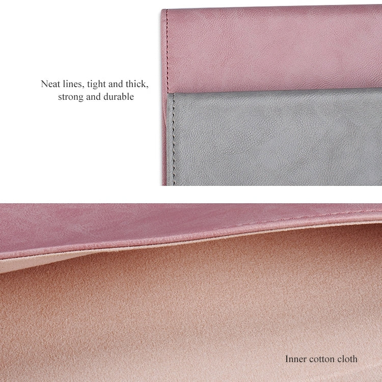 PU01S PU Leather Horizontal Invisible Magnetic Buckle Laptop Inner Bag for 15.4 inch laptops, 15.4 inch