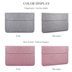 PU01S PU Leather Horizontal Invisible Magnetic Buckle Laptop Inner Bag for 13.3 inch laptops, with Small Bag, 13.3 inch with Small Bag