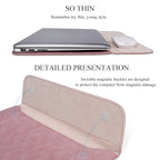 PU01S PU Leather Horizontal Invisible Magnetic Buckle Laptop Inner Bag for 13.3 inch laptops, with Small Bag, 13.3 inch with Small Bag