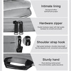 14.1 inch Breathable Wear-resistant Fashion Business Shoulder Handheld Zipper Laptop Bag with Shoulder Strap, 14.1 inch