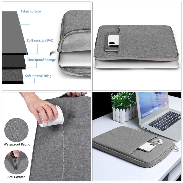 15.4 inch Universal Fashion Soft Laptop Denim Bags Portable Zipper Notebook Laptop Case Pouch for MacBook Air / Pro, Lenovo and other Laptops, Size: 39.2x28.5x2cm, 15.4 inch Purple, 15.4 inch Magenta, 15.4 inch Blue, 15.4 inch Grey, 15.4 inch Dark Blue...