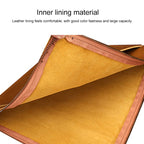 Universal Genuine Leather Business Zipper Laptop Tablet Bag For 13 inch and Below, 13 inch