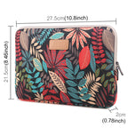 Lisen 9.8 inch Sleeve Case Colorful Leaves Zipper Briefcase Carrying Bag, 9.8 inch