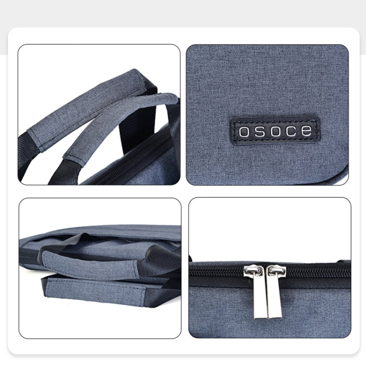 OSOCE S63 Breathable Wear-resistant Shoulder Handheld Zipper Laptop Bag For 15 inch and Below Macbook, Samsung, Lenovo, Sony, DELL Alienware, CHUWI, ASUS, HP