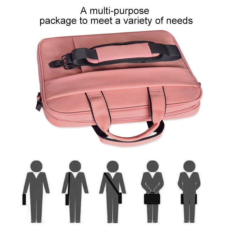 DJ03 Waterproof Anti-scratch Anti-theft One-shoulder Handbag for 13.3 inch Laptops, with Suitcase Belt, DJ03 13.3 inch Navy Blue, DJ03 13.3 inch Black, DJ03 13.3 inch Pink