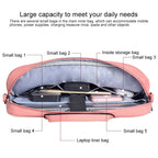 DJ03 Waterproof Anti-scratch Anti-theft One-shoulder Handbag for 13.3 inch Laptops, with Suitcase Belt, DJ03 13.3 inch Navy Blue, DJ03 13.3 inch Black, DJ03 13.3 inch Pink