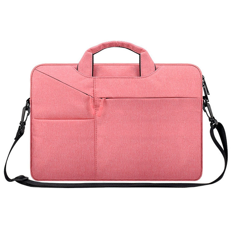 ST02S Waterproof Tear Resistance Hidden Portable Strap One-shoulder Handbag for 13.3 inch Laptops, with Suitcase Belt, ST02S 13.3 inch Pink, ST02S 13.3 inch Light Grey, ST02S 13.3 inch Navy Blue, ST02S 13.3 inch Black, ST02S 13.3 inch Dark Gray