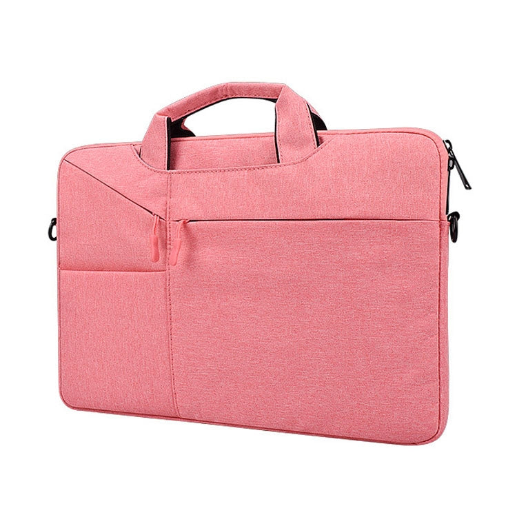 ST02S Waterproof Tear Resistance Hidden Portable Strap One-shoulder Handbag for 13.3 inch Laptops, with Suitcase Belt, ST02S 13.3 inch Pink, ST02S 13.3 inch Light Grey, ST02S 13.3 inch Navy Blue, ST02S 13.3 inch Black, ST02S 13.3 inch Dark Gray