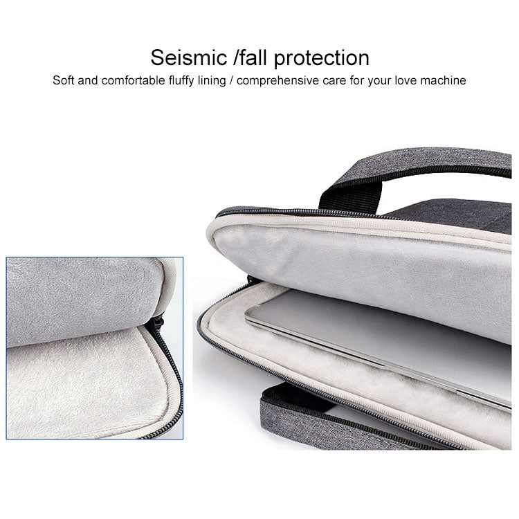 ST02S Waterproof Tear Resistance Hidden Portable Strap One-shoulder Handbag for 13.3 inch Laptops, with Suitcase Belt, ST02S 13.3 inch Pink, ST02S 13.3 inch Light Grey, ST02S 13.3 inch Navy Blue, ST02S 13.3 inch Black, ST02S 13.3 inch Dark Gray