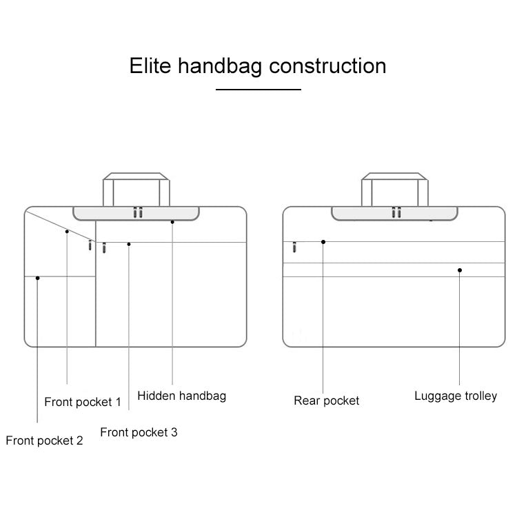 ST02S Waterproof Tear Resistance Hidden Portable Strap One-shoulder Handbag for 13.3 inch Laptops, with Suitcase Belt, ST02S 13.3 inch Pink, ST02S 13.3 inch Light Grey, ST02S 13.3 inch Navy Blue, ST02S 13.3 inch Black, ST02S 13.3 inch Dark Gray