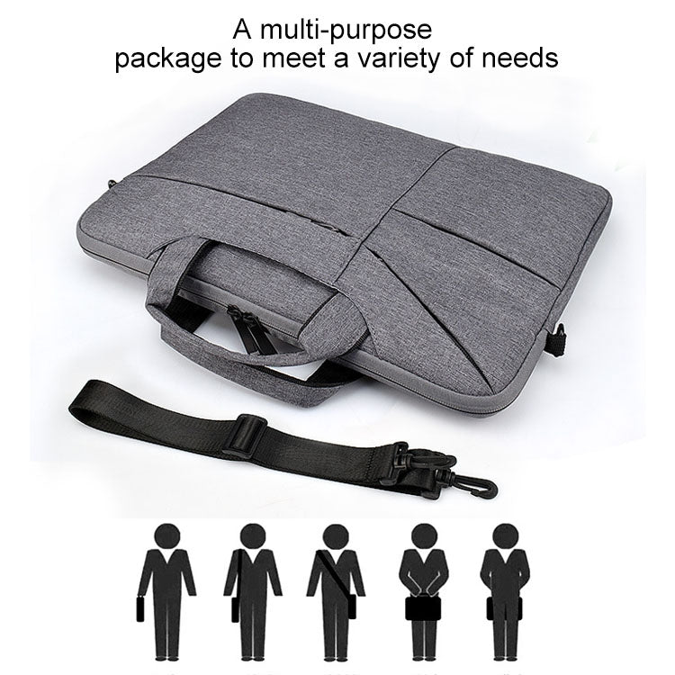 ST02S Waterproof Tear Resistance Hidden Portable Strap One-shoulder Handbag for 15.6 inch Laptops, with Suitcase Belt, ST02S 15.6 inch Pink, ST02S 15.6 inch Light Grey, ST02S 15.6 inch Navy Blue, ST02S 15.6 inch Black, ST02S 15.6 inch Dark Gray