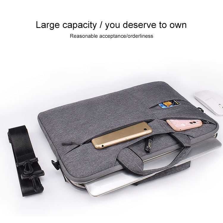 ST02S Waterproof Tear Resistance Hidden Portable Strap One-shoulder Handbag for 15.6 inch Laptops, with Suitcase Belt, ST02S 15.6 inch Pink, ST02S 15.6 inch Light Grey, ST02S 15.6 inch Navy Blue, ST02S 15.6 inch Black, ST02S 15.6 inch Dark Gray