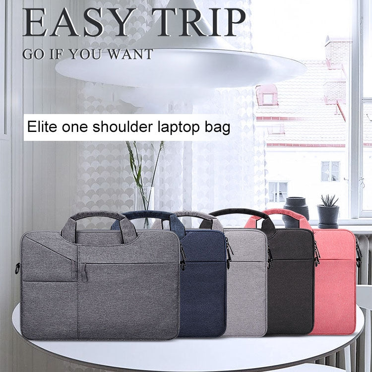 ST02S Waterproof Tear Resistance Hidden Portable Strap One-shoulder Handbag for 15.6 inch Laptops, with Suitcase Belt, ST02S 15.6 inch Pink, ST02S 15.6 inch Light Grey, ST02S 15.6 inch Navy Blue, ST02S 15.6 inch Black, ST02S 15.6 inch Dark Gray