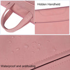 ST06 Waterproof PU Leather Zipper Hidden Portable Strap One-shoulder Handbag for 13.3 inch Laptops, with Suitcase Belt, ST06 13.3 inch Dark Gray, ST06 13.3 inch Pink, ST06 13.3 inch Light Grey