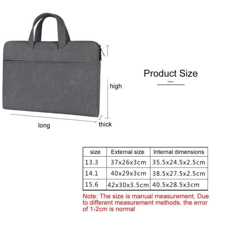 ST06 Waterproof PU Leather Zipper Hidden Portable Strap One-shoulder Handbag for 13.3 inch Laptops, with Suitcase Belt, ST06 13.3 inch Dark Gray, ST06 13.3 inch Pink, ST06 13.3 inch Light Grey