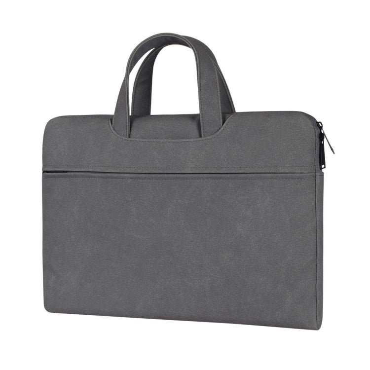 ST06 Waterproof PU Leather Zipper Hidden Portable Strap One-shoulder Handbag for 13.3 inch Laptops, with Suitcase Belt, ST06 13.3 inch Dark Gray, ST06 13.3 inch Pink, ST06 13.3 inch Light Grey