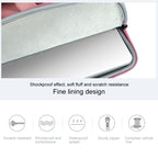 ST06 Waterproof PU Leather Zipper Hidden Portable Strap One-shoulder Handbag for 13.3 inch Laptops, with Suitcase Belt, ST06 13.3 inch Dark Gray, ST06 13.3 inch Pink, ST06 13.3 inch Light Grey