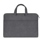 ST06 Waterproof PU Leather Zipper Hidden Portable Strap One-shoulder Handbag for 14.1 inch Laptops, with Suitcase Belt, ST06 14.1 inch Dark Gray, ST06 14.1 inch Pink, ST06 14.1 inch Light Grey