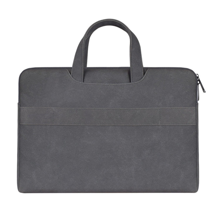 ST06 Waterproof PU Leather Zipper Hidden Portable Strap One-shoulder Handbag for 14.1 inch Laptops, with Suitcase Belt, ST06 14.1 inch Dark Gray, ST06 14.1 inch Pink, ST06 14.1 inch Light Grey