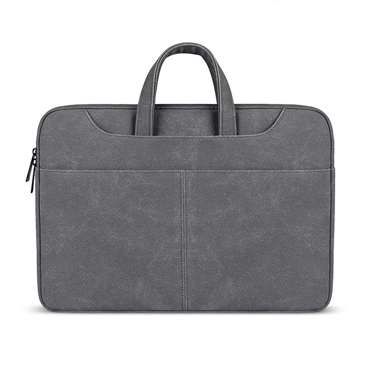 ST06S Waterproof PU Leather Zipper Hidden Portable Strap One-shoulder Handbag for 13.3 inch Laptops, with Magic Stick & Suitcase Belt, ST06S 13.3 inch Dark Gray, ST06S 13.3 inch Pink, ST06S 13.3 inch Light Grey