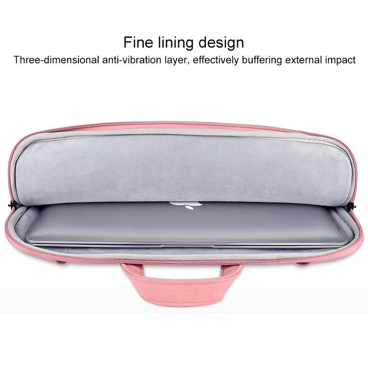 ST06S Waterproof PU Leather Zipper Hidden Portable Strap One-shoulder Handbag for 13.3 inch Laptops, with Magic Stick & Suitcase Belt, ST06S 13.3 inch Dark Gray, ST06S 13.3 inch Pink, ST06S 13.3 inch Light Grey
