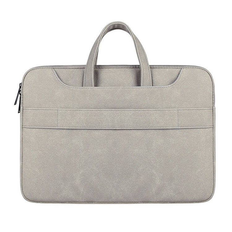 ST06S Waterproof PU Leather Zipper Hidden Portable Strap One-shoulder Handbag for 14.1 inch Laptops, with Magic Stick & Suitcase Belt, ST06S 14.1 inch Light Grey, ST06S 14.1 inch Dark Gray, ST06S 14.1 inch Pink
