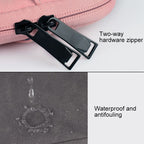 ST06S Waterproof PU Leather Zipper Hidden Portable Strap One-shoulder Handbag for 14.1 inch Laptops, with Magic Stick & Suitcase Belt, ST06S 14.1 inch Light Grey, ST06S 14.1 inch Dark Gray, ST06S 14.1 inch Pink