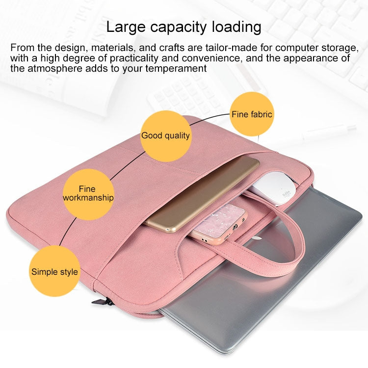 ST06S Waterproof PU Leather Zipper Hidden Portable Strap One-shoulder Handbag for 15.6 inch Laptops, with Magic Stick & Suitcase Belt, ST06S 15.6 inch Dark Gray, ST06S 15.6 inch Pink, ST06S 15.6 inch Light Grey