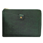 Universal Genuine Leather Business Zipper Laptop Tablet Bag For 15.4 inch and Below, 15.4 inch