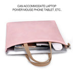 PU Waterproof Laptop Handbag Crossbody Bag for 13.3 inch Laptops, 13.3 inch (Pink), 13.3 inch (White)