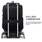 Polyester Laptop Backpack for Below 15 inch Laptops, with USB Interface Trunk Trolley Strap