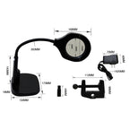 BEST Adjustable Desk Magnifier Lamp LED Light Magnifying Glass (Voltage 220V), 9145T Magnifier