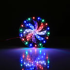 58 LEDs SMD 2835 Motorcycle Modified Windmill Angel Eyes RGB Light Fire Wheel Light Styling Flash Atmosphere Lamp, Diameter: 10cm, DC 12V, 58 LEDs Diameter: 10cm