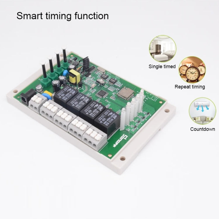 Sonoff  4CH Pro 433MHz Remote Control + WiFi Smart Timer Switch,  Interlock / Self-locking, 3 Working Modes, Compatible with Alexa and Google Home, Support iOS and Android, 4CH Pro