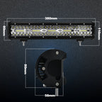 15 inch 75W 7500LM 6000K LED Strip Working Refit Off-road Vehicle Lamp Roof Strip Light, 15 inch 75W