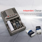 AC 100-240V 4 Slot Battery Charger for AA & AAA & 9V Ni-MH Battery, AU Plug