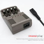 DC 100-240V 4 Slot Battery Charger for AA & AAA & 9V Ni-MH Battery, US Plug