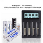 Micro USB 4 Slot Battery Charger for 3.7V Lithium-ion Battery, with LCD Display